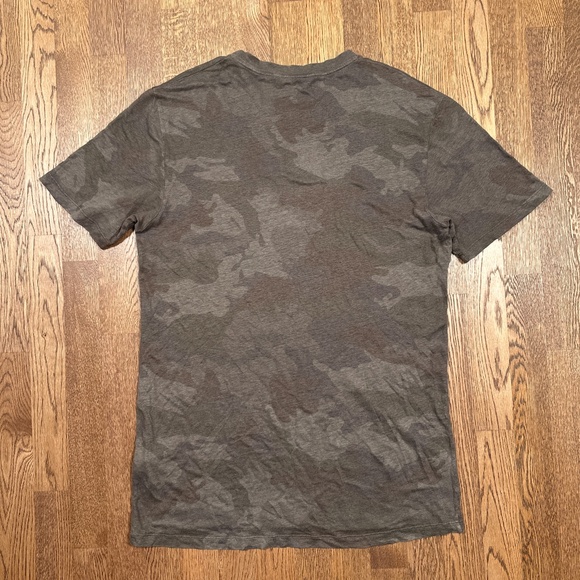Zadig & Voltaire Tommy Lin Ao Linen Camo Green Brown T Shirt Mens XL - Picture 2 of 8